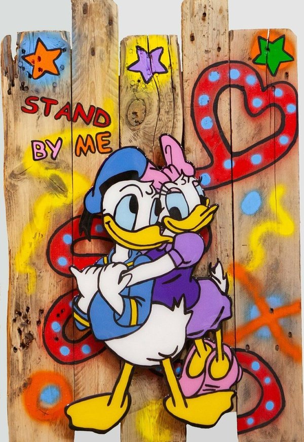 pop art, street art, acryl, gemälde, bilder, unikat, donald duck,