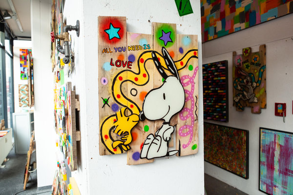 pop art street art acryl gemälde bilder unikat Snoopy